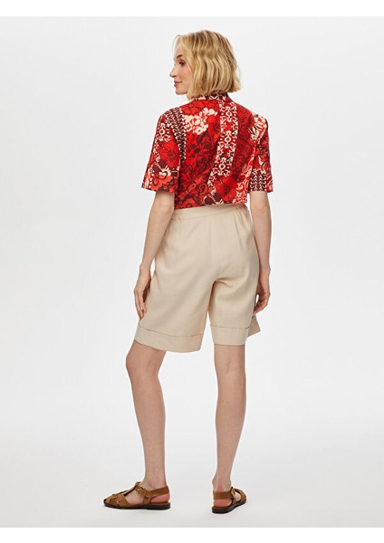 Duble Paça Viskon Şort S25SRT008 modelleri