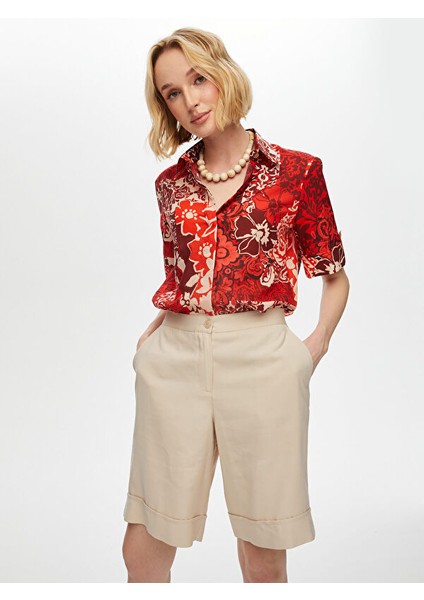 Duble Paça Viskon Şort S25SRT008 fırsatları