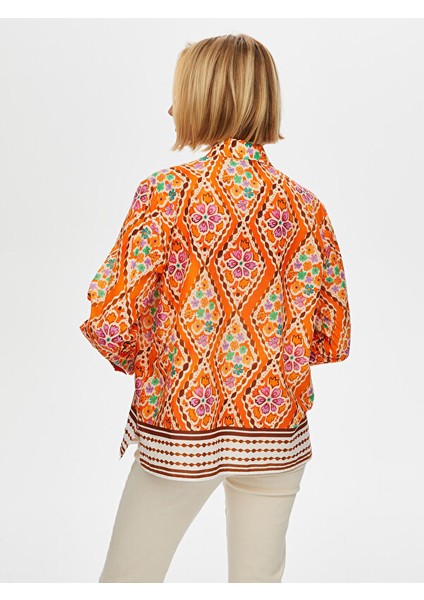 Eteği Sulu Çiçek Desen Pamuk Vual Gömlek S25GML052 modelleri