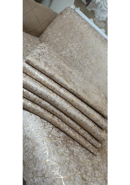 Koltuk Çekyat Örtüsü Yenimoda Altın Varaklı Dekoratif Süngerli Koltukörtüsü 1ADET Krem modelleri