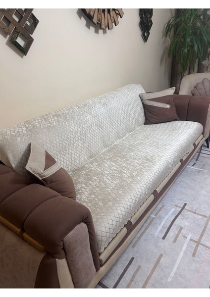 Süngerli Koltuk Örtüsü Yeni Moda Krem Rengi 1ADET Kaydırmaz ve Kırışmaz Tasarım 210*170 cm fiyatları