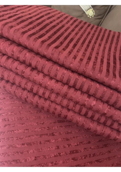 Süngerli Koltuk Örtüsü Yeni Moda Çizgili Bordo RENGI 1ADET 210*170 cm