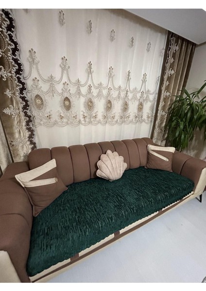 Süngerli Koltuk Örtüsü Yeni Moda Yeşil Rengi 1 Adet Kaydırmaz ve Kırışmaz Tasarım modelleri