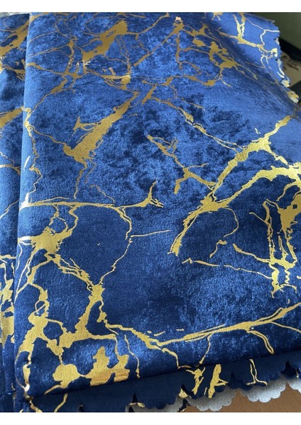 Koltuk Çekyat Örtüsü Yenimoda Altın Varaklı Dekoratif Lacivert Zemin Süngerli Koltukörtüsü 1ADET modelleri
