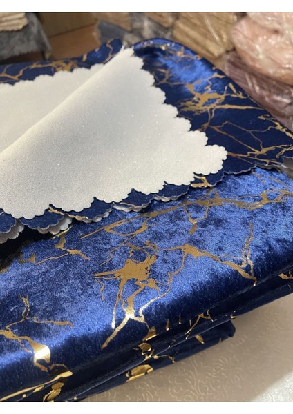 Koltuk Çekyat Örtüsü Yenimoda Altın Varaklı Dekoratif Lacivert Zemin Süngerli Koltukörtüsü 1ADET fırsatları