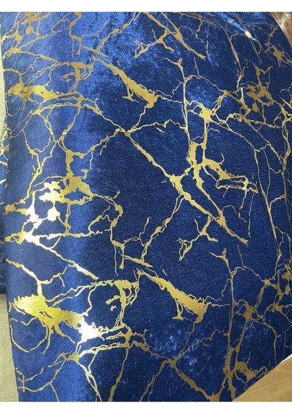 Koltuk Çekyat Örtüsü Yenimoda Altın Varaklı Dekoratif Lacivert Zemin Süngerli Koltukörtüsü 1ADET indirimleri