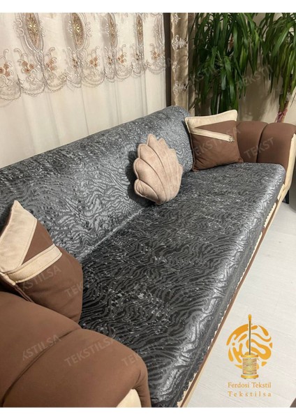 Süngerli Koltuk Örtüsü Yeni Moda Koyu Gri Rengi 1ADET 210*170 cm Kaydırmaz ve Kırışmaz Tasarım fiyatları