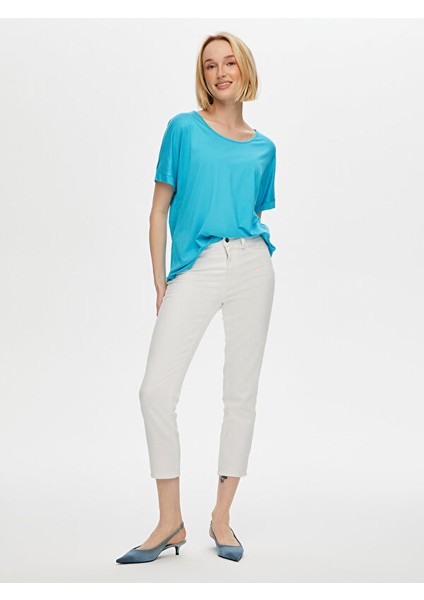 Yuvarlak Yaka Düşük Kollu T-Shirt 003