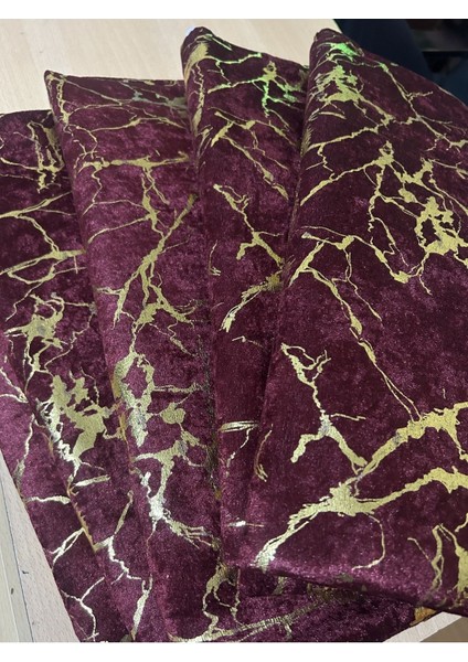 Koltuk Çekyat Örtüsü Yenimoda Altın Varaklı Dekoratif Bordo Zemin Süngerli Koltukörtüsü 1ADET