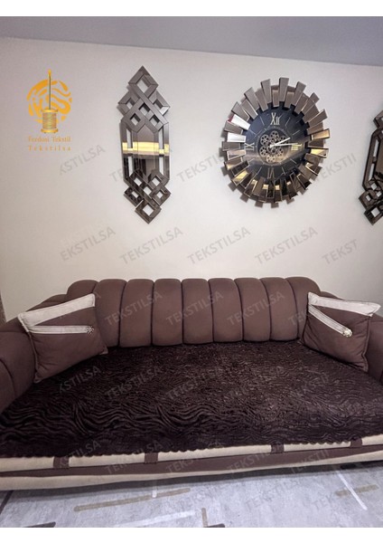 Süngerli Koltuk Örtüsü Yeni Moda Kahverengi 1ADET 210*170 cm Kaydırmaz ve Kırışmaz Tasarım
