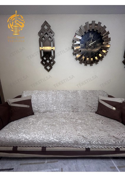 Süngerli Koltuk Örtüsü Yeni Moda Bej Rengi 1ADET 210*170 cm Kaydırmaz ve Kırışmaz Tasarım indirimleri