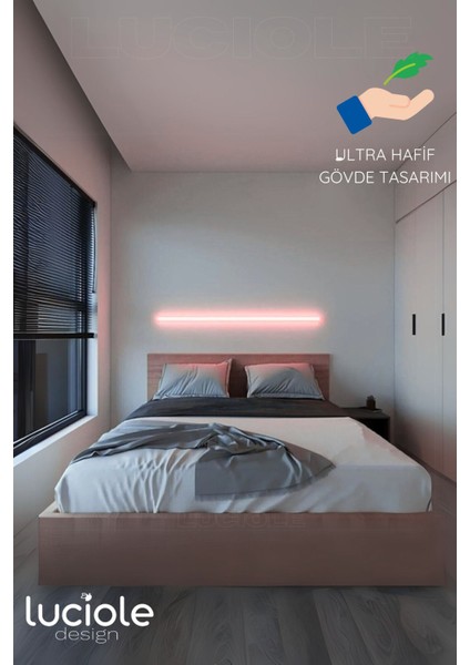 Rgb LED Abajur Aplik Gece Lambası Lambader Renkli Uzaktan Kumandalı Işık - LEDTUBE12
