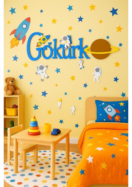 Duvar Yazısı Çocuk Odası Duvar Süsü Kişiye ve Isme Özel Tasarım Yenilik