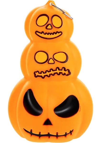 Halloween Cadılar Bayramı Işıklı 3 Katlı Balkabağı Dekoru