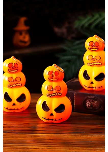 Halloween Cadılar Bayramı Işıklı 3 Katlı Balkabağı Dekoru fırsatları