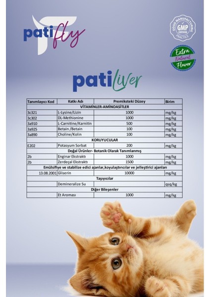 Patifly Liver Kedi ve Köpekler Için Desteği Liqit 50 ml