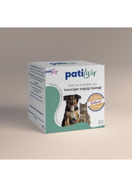Patifly Liver Kedi ve Köpekler Için Desteği Liqit 50 ml