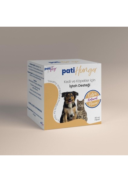 Patifly Hunger Kedi ve Köpekler Için Vitamin Mineral Liqit 50 ml