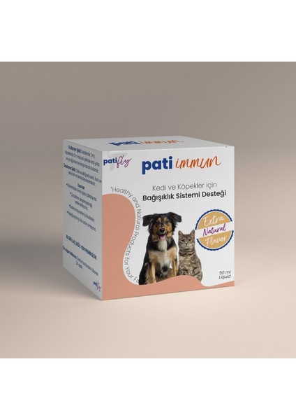 Patifly Immun Kedi ve Köpekler Için Desteği Liqit 50 ml