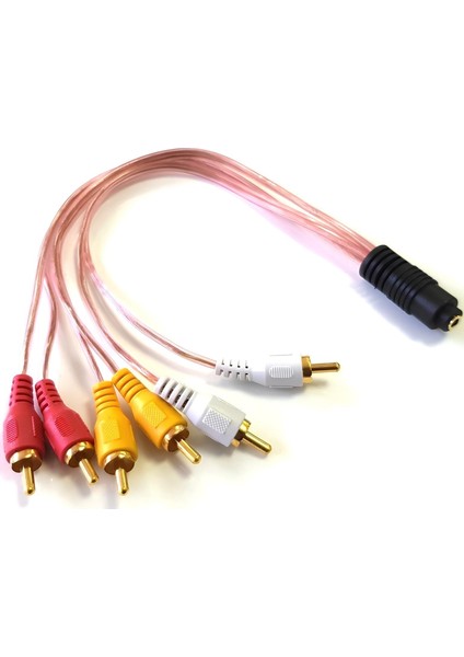 3.5 mm Stereo Dişi 6 Tos Erkek 5+1 Ses Sistemi Kablo Rca Çıkışını 3.5 mm Jak Çıkışına Çeviciri Dönüştürücü Jack fiyatları