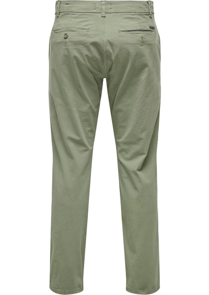 Erkek Regular Fit Lastikli Bel Haki Pantolon - 22029761 fiyatları