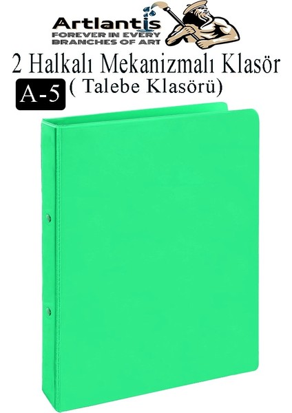2 Halkalı Klasör 1 Adet A5 Pvc Öğrenci ve Ofis Tipi Evrak Sunum Klasörü Iç Cepli Otomatik Mekanizmalı Büro Okul Arşivle