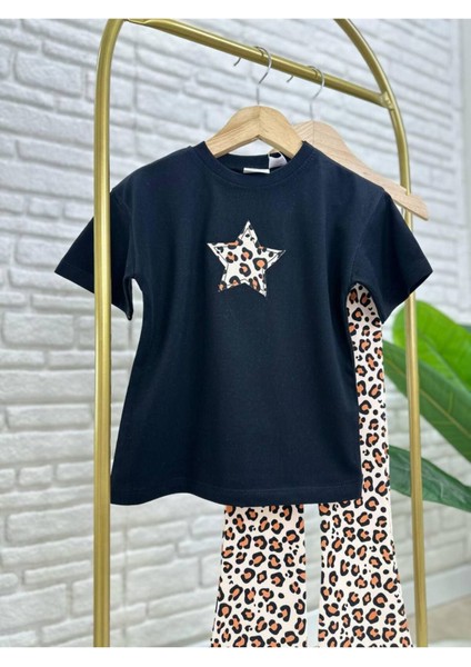 Leopar Desenli 2'li Taytlı Kız Takımı