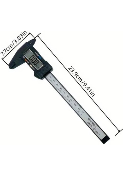 Dijital Kumpas LCD Ekran Plastik Çene 150 mm Lastik Derinlik Çap Ölçme 0.2 mm Hassasiyet Inç Ölçüm modelleri
