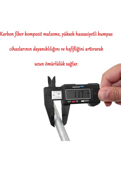 Dijital Kumpas LCD Ekran Plastik Çene 150 mm Lastik Derinlik Çap Ölçme 0.2 mm Hassasiyet Inç Ölçüm fırsatları