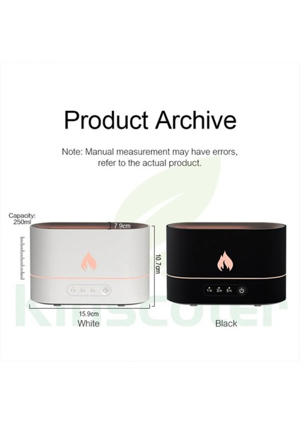 Alev Görünümlü Difüzör Oda Hava Nemlendirici Işıklı Ultrasonik Buhar Makinesi Aroma Terapi 230 ml Burun Tıkanıklığı indirimleri
