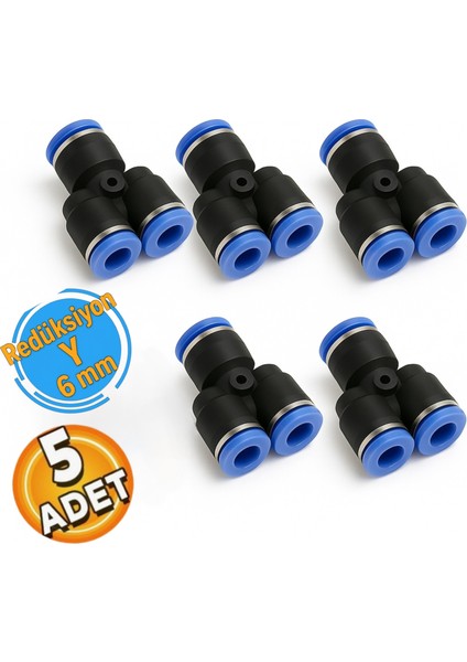 Redüksiyon Y 6 mm (5 Adet)