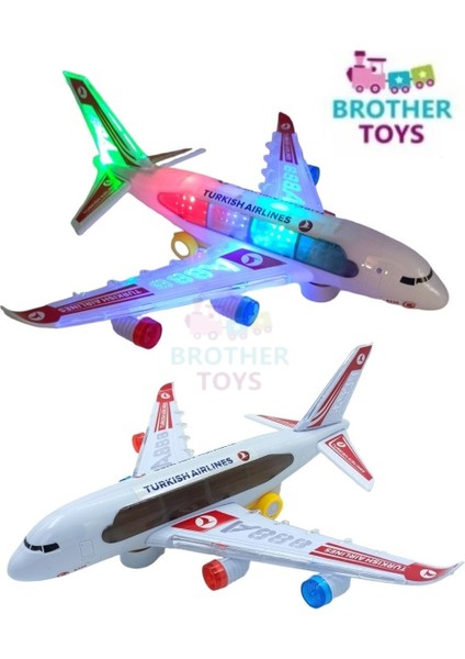 Turkish Airlines A330 Oyuncak Uçak Büyük Boy Sesli Işıklı Müzikli Uçak 40CM. Türk Hava Yolları Thy