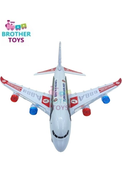 Turkish Airlines A330 Oyuncak Uçak Büyük Boy Sesli Işıklı Müzikli Uçak 40CM. Türk Hava Yolları Thy