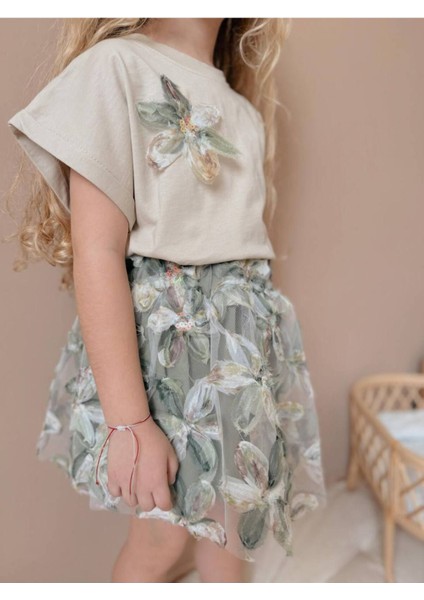 Wikiboom Çiçek Detaylı 2li Kız Etek Takımı fırsatları