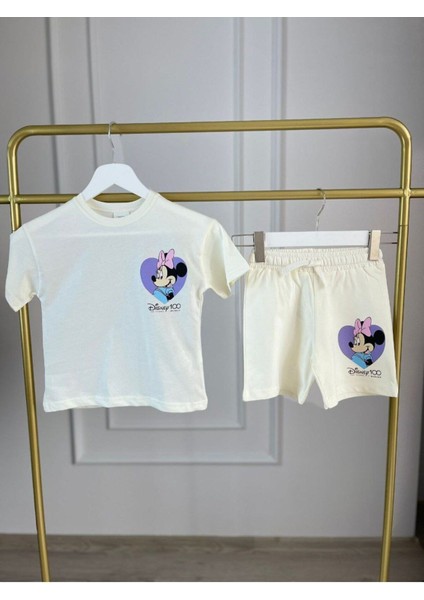2li Tshirt Şort Beyaz Kız TAKIMI Pamuklu fiyatları