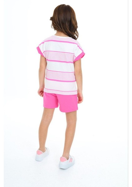 Pembe Tişört Şort Kız Takımı Yazlık Pamuklu fiyatları