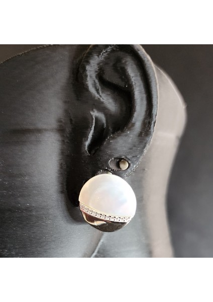 925 Ayar Gümüş Sedef Klipsli Küpe