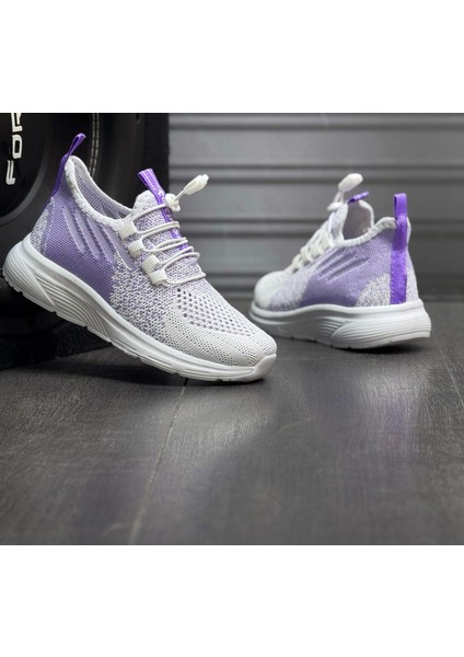 Ortopedik Yumuşak Taban Günlük Yazlık Sneaker Spor Ayakkabı Pembe Lila Beyaz Anne Kız Kombini