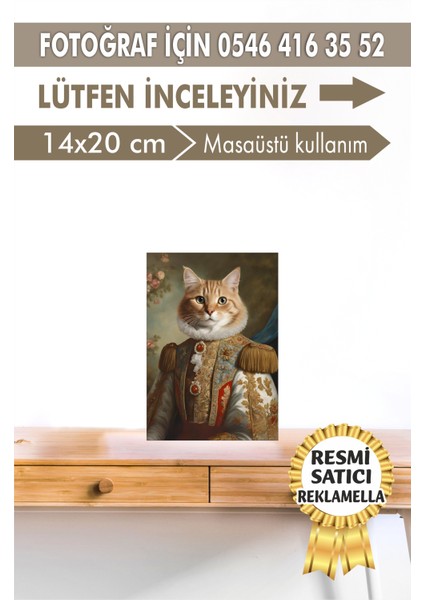 No:67 Kişiye Özel Tasarım Evcil Hayvan Tablosu Patili Hediyelik Kraliyet Kıyafetli Portresi