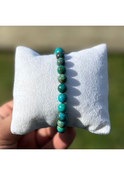 Krizokol, Gümüş Bileklik - Azulla Mix Green Bileklik - 8mm Esnek Bileklik fırsatları