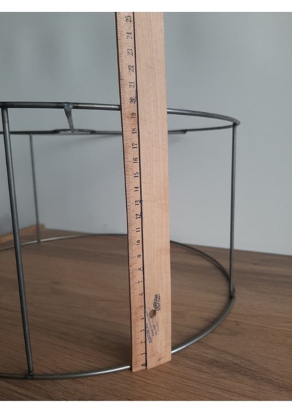 Abajur ve Lambader Teli Çemberi 40 cm Çap 20 cm Yükseklik Büyük Boy