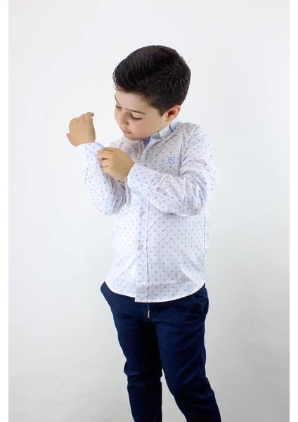 Erkek Çocuk Desenli Uzun Kol Spor Gömlek fiyatları