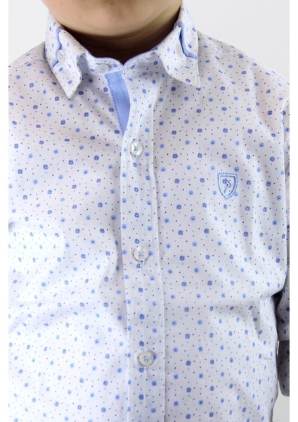 Erkek Çocuk Desenli Uzun Kol Spor Gömlek modelleri