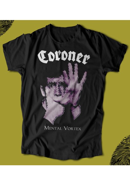 'coroner – Mental Vortex‘ Baskılı 'regular-Fit' Unisex Tişört