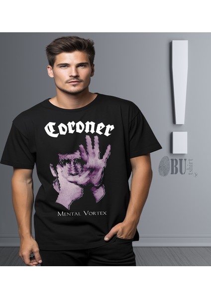 'coroner – Mental Vortex‘ Baskılı 'regular-Fit' Unisex Tişört modelleri