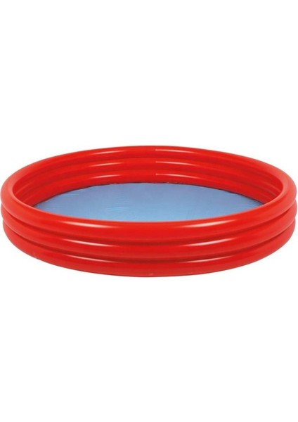 Havuz Şişme 3 Halkalı 122x25cm Kırmızı - Pompa Hariç - Genişlik: 122 cm