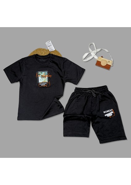 Sırt Baskılı Şort T-Shırt Ikili Takım