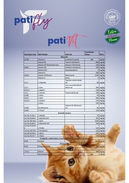 Patifly Kedi ve Köpekler Için Multivitamin Liqit 50 ml