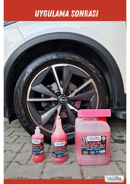 Lastik Parlatma Jeli 5 Lt (YOĞUN KIVAM) + 500 ml ve Sünger Hediye, Lastik Parlatıcı, Lastik Temizleme