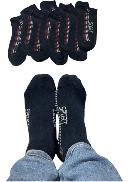 Erkek Patik Pamuklu 8 Çift Lacivert Renk S48